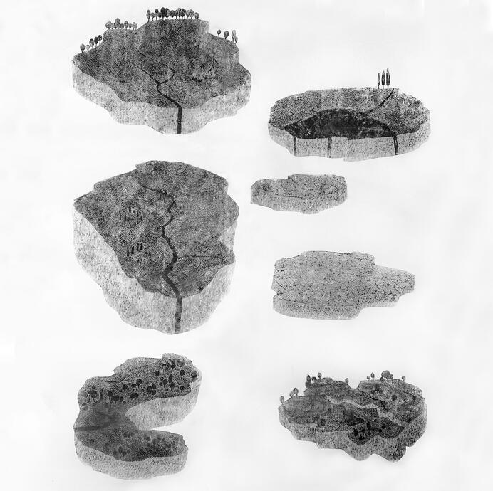 WE BECOME ISLANDS- is a deeply personal series of graphic prints. These prints are also a reflection of my commitment to sustainability and the environment, as they are printed with eco-friendly printing ink.